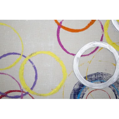 Obraz na płótnie FLOATING CIRCLES -B- 80X3X80 cm